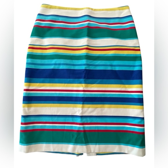 💙💚Talbots Like New, Bright Striped Pencil Skirt size 6. Gorgeous colorful print! - Picture 1 of 7